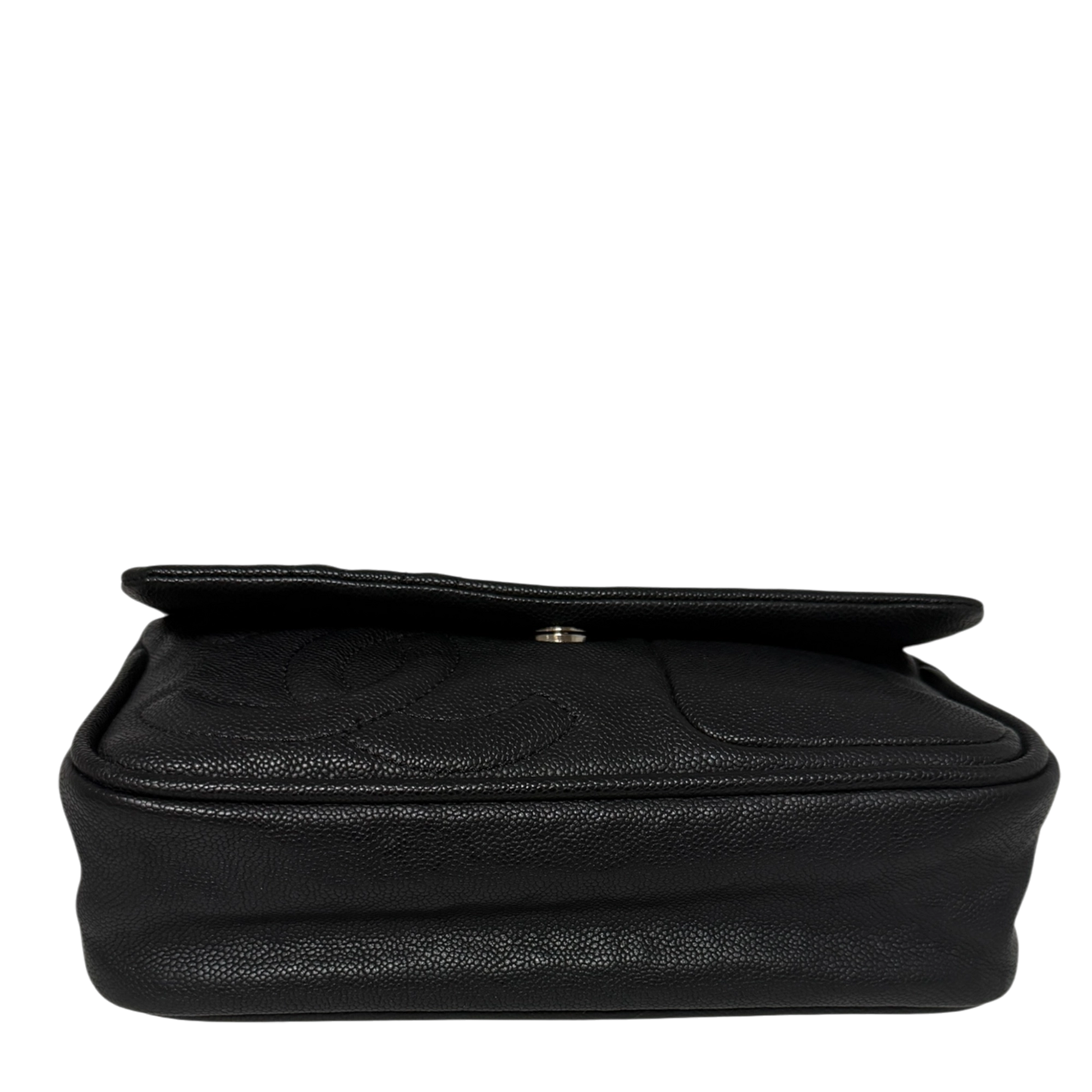 Chanel CC Flap Bag schwarz Leder /neuwertig Chanel