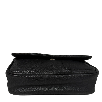 Chanel CC Flap Bag schwarz Leder /neuwertig Chanel