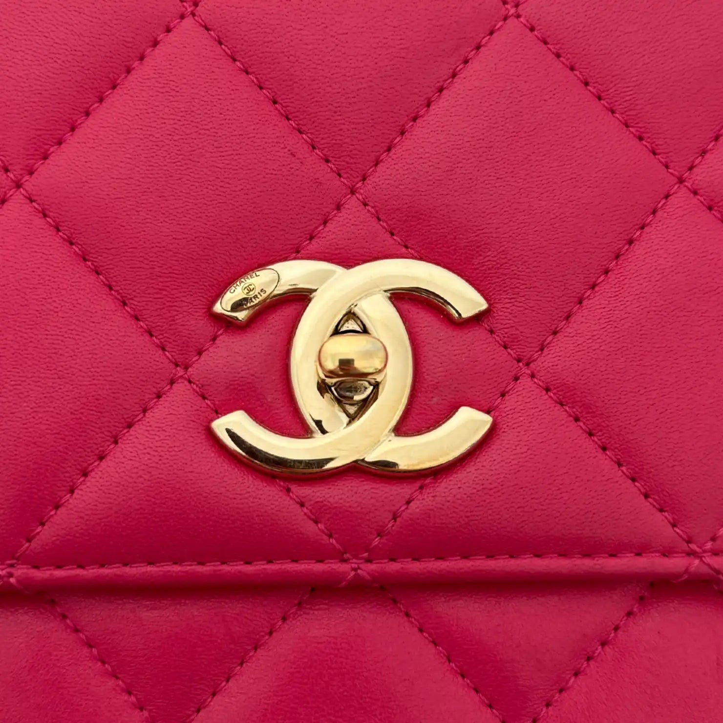 Chanel Trendy CC Top Handle Lammleder Pink / gut Chanel