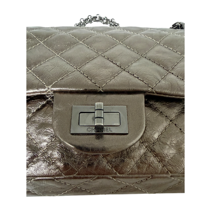 Chanel 2.55 Reissue 224 Classic Double Flap Bag Metallic Bronze / sehr gut Chanel
