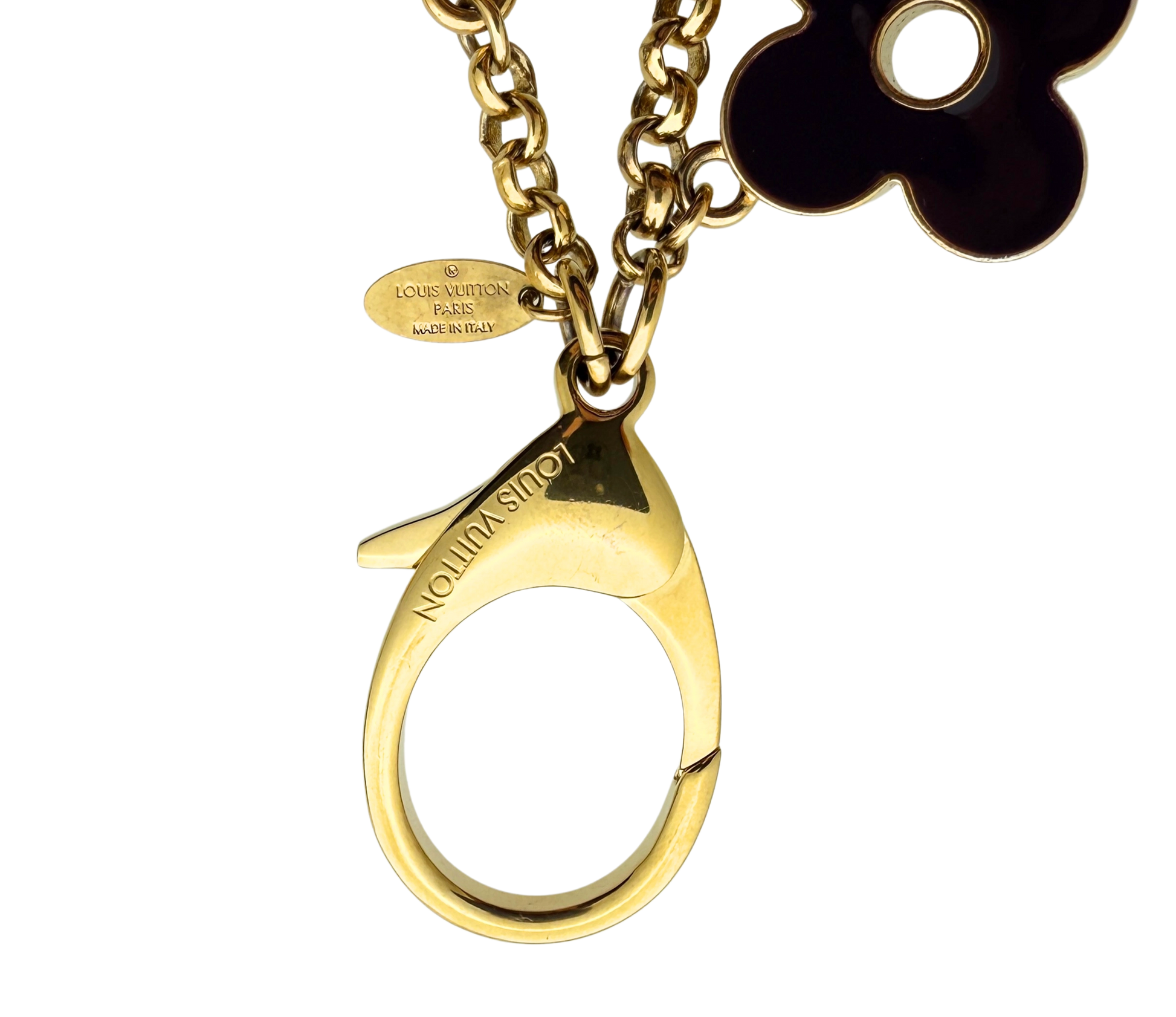 Louis Vuitton Taschenschmuck Fleur de Monogram Schwarz Beige M67119 / sehr gut Louis Vuitton