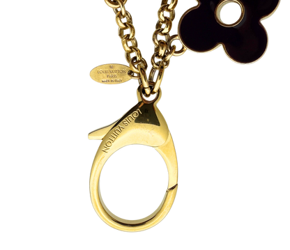 Louis Vuitton Taschenschmuck Fleur de Monogram Schwarz Beige M67119 / sehr gut Louis Vuitton
