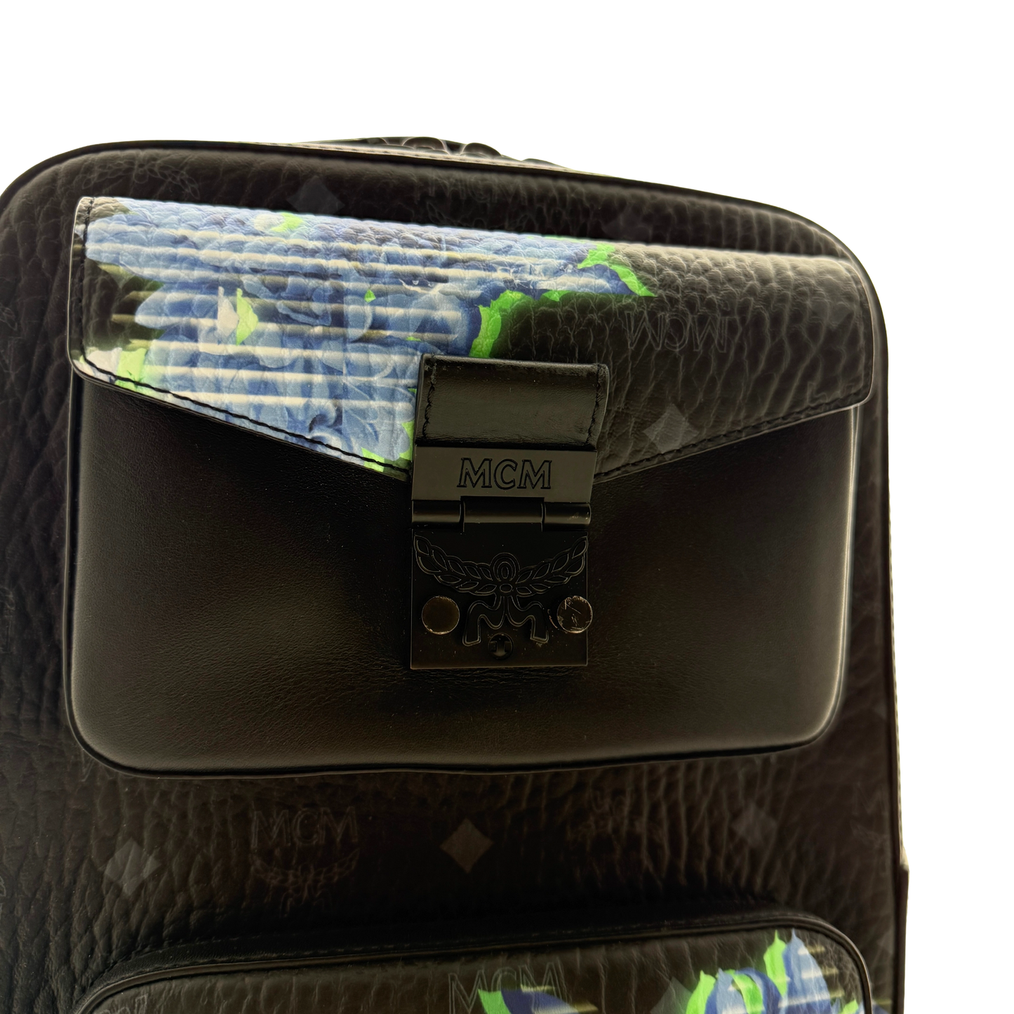 MCM Tech Flower Rucksack Small Schwarz / sehr gut