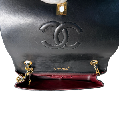 Chanel Timeless Single Flap Small Lammleder Schwarz / gut Chanel