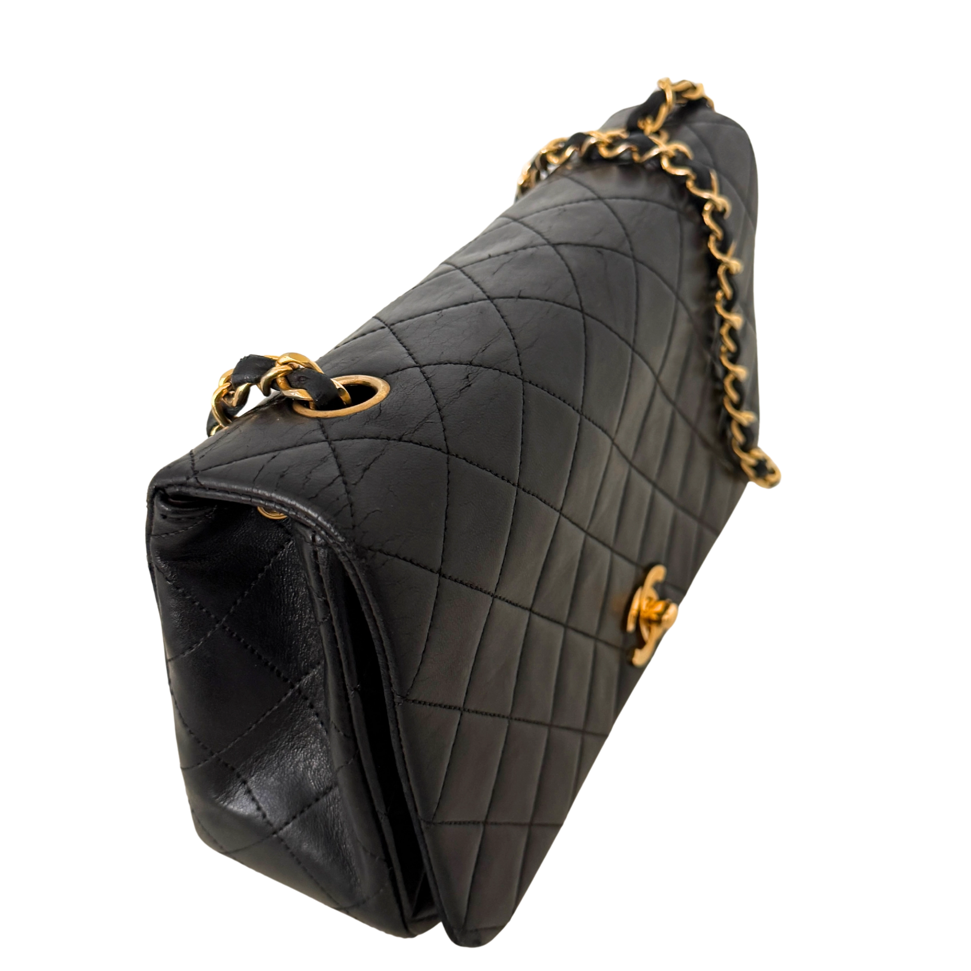 Chanel Timeless Single Flap Bag Schwarz / gut Chanel