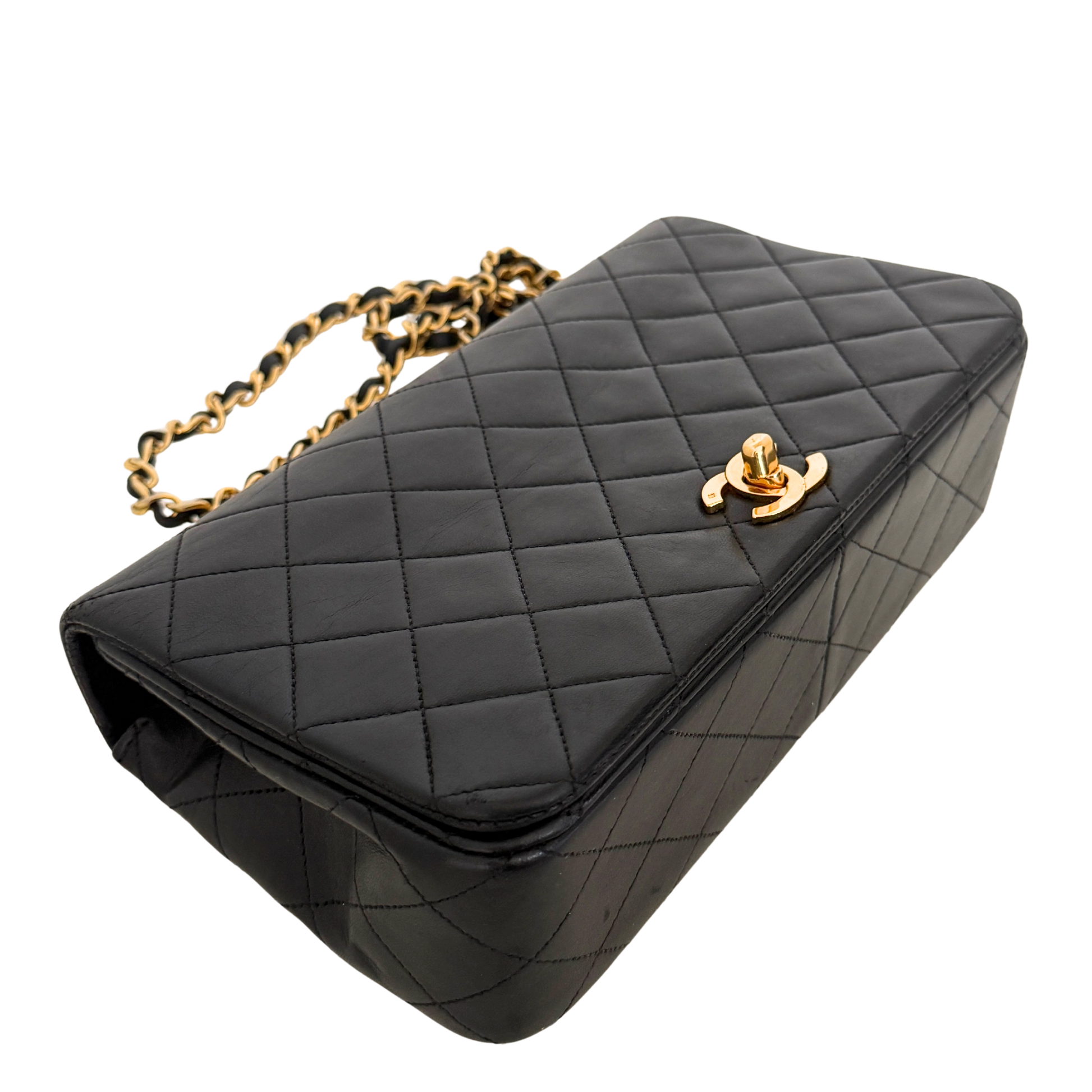 Chanel Timeless Single Flap Bag Schwarz / gut Chanel