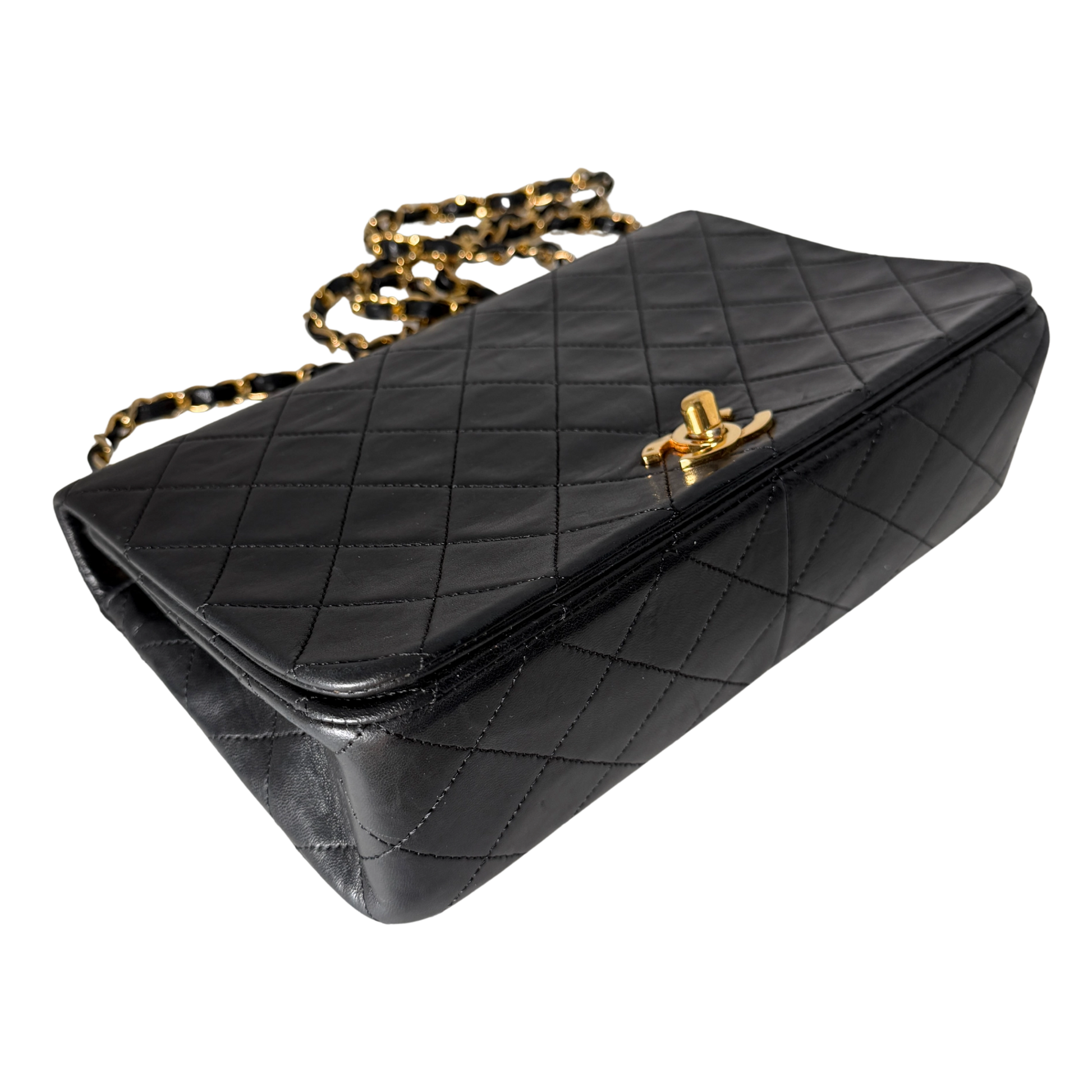 Chanel Timeless Single Flap Small Lammleder Schwarz / gut Chanel