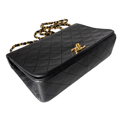 Chanel Timeless Single Flap Small Lammleder Schwarz / gut Chanel