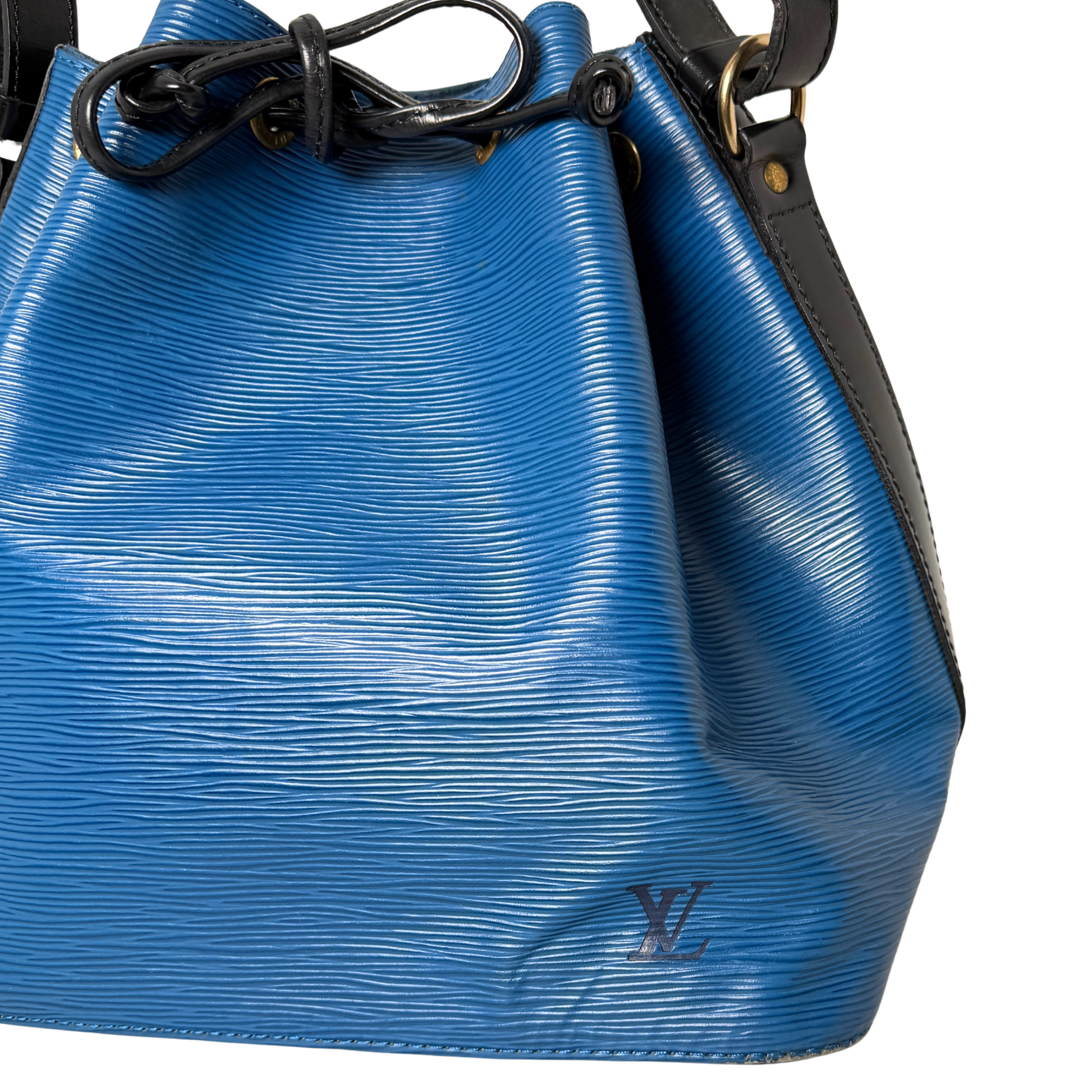 Louis Vuitton Petit Noé Epi Leder Schultertasche M44152 Toledo Blau / gut Louis Vuitton