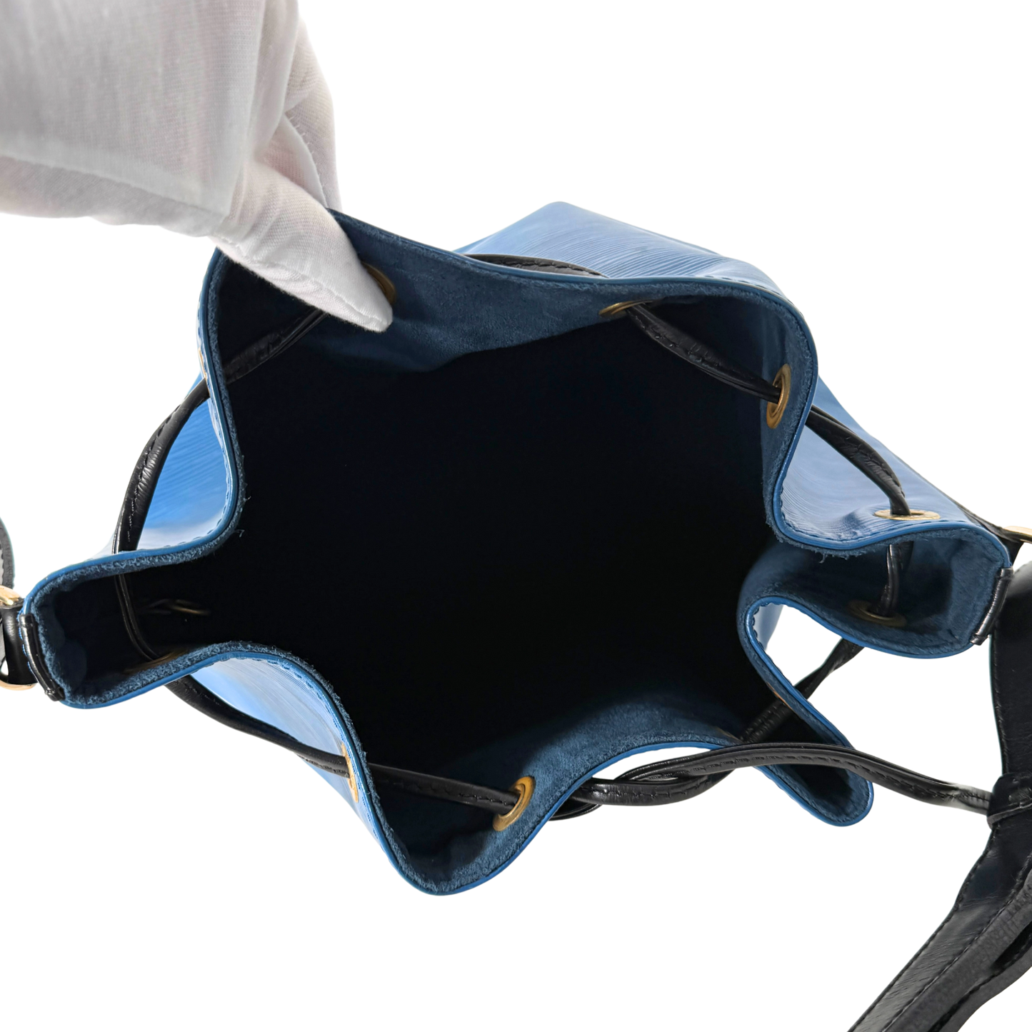 Louis Vuitton Petit Noé Epi Leder Schultertasche M44152 Toledo Blau / gut Louis Vuitton