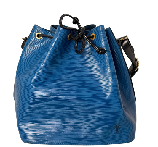 Louis Vuitton Petit Noé Epi Leder Schultertasche M44152 Toledo Blau / gut Louis Vuitton