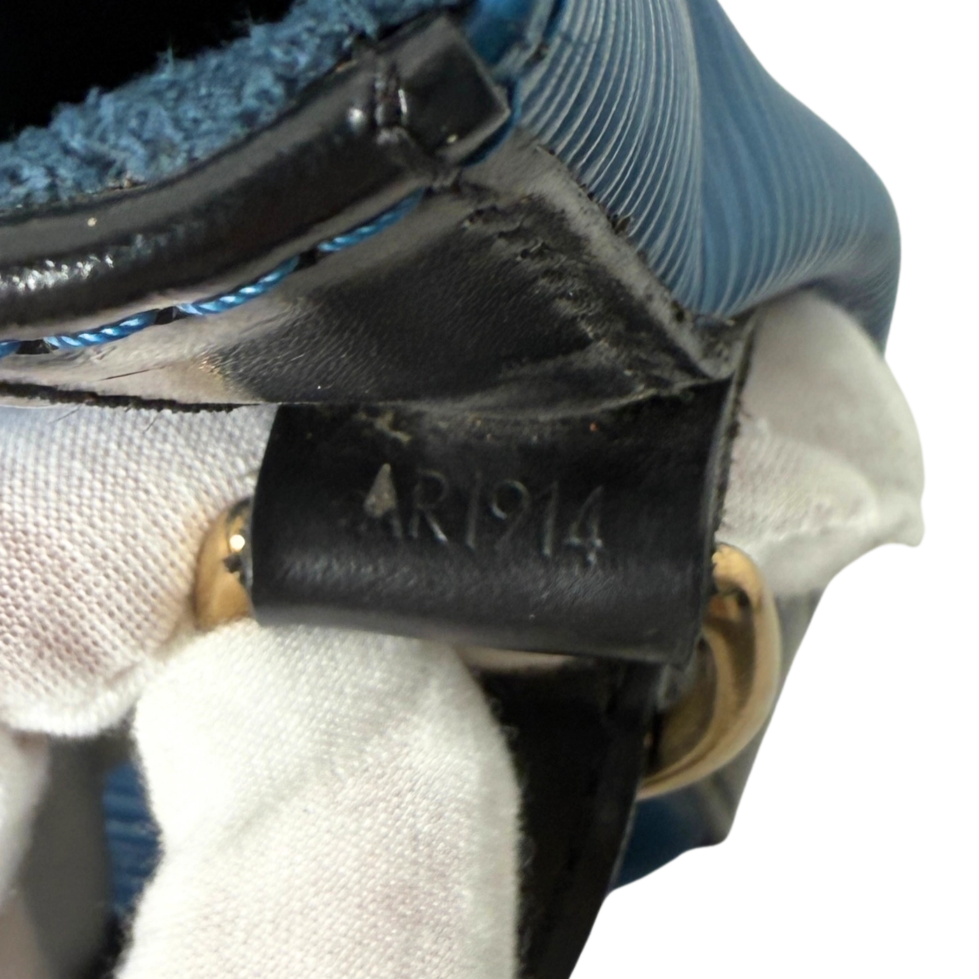 Louis Vuitton Petit Noé Epi Leder Schultertasche M44152 Toledo Blau / gut Louis Vuitton