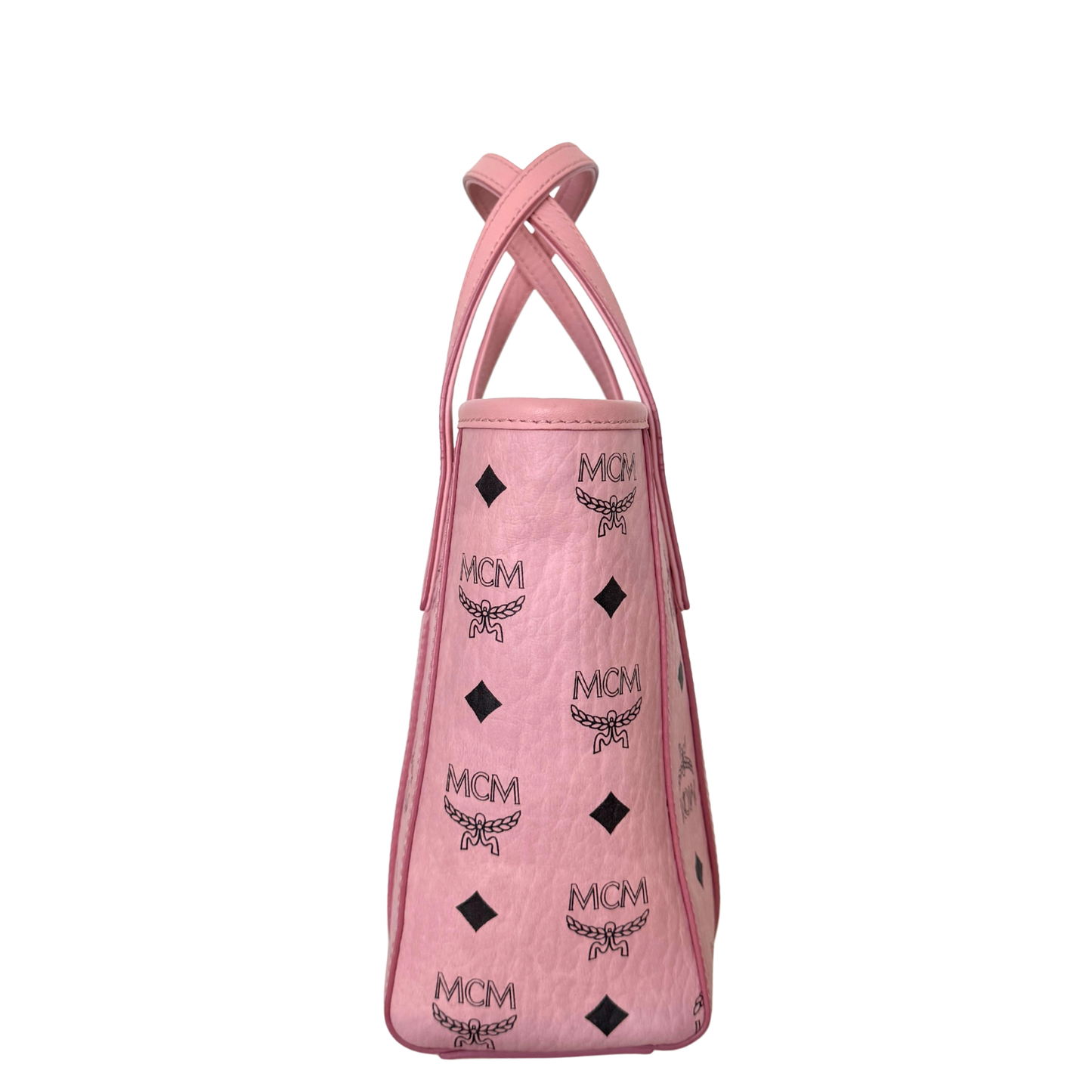 MCM Mini Toni Shopper mit Reißverschluss in Visetos Soft Pink / sehr gut MCM