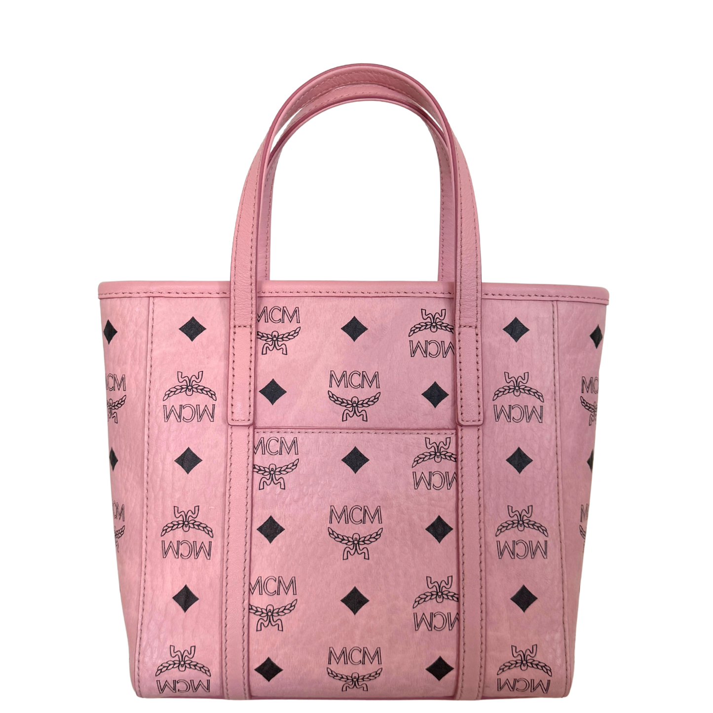 MCM Mini Toni Shopper mit Reißverschluss in Visetos Soft Pink / sehr gut MCM