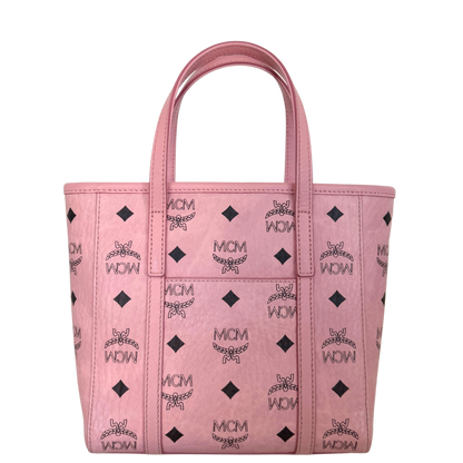 MCM Mini Toni Shopper mit Reißverschluss in Visetos Soft Pink / sehr gut MCM