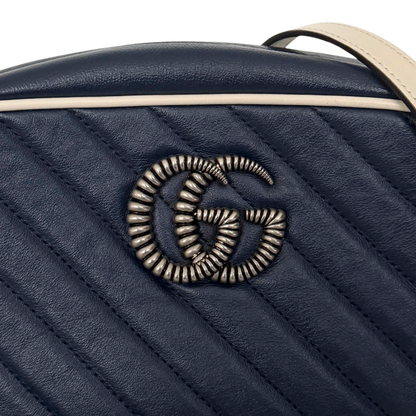 Gucci GG Marmont Torchon Schultertasche Blau / sehr gut Gucci