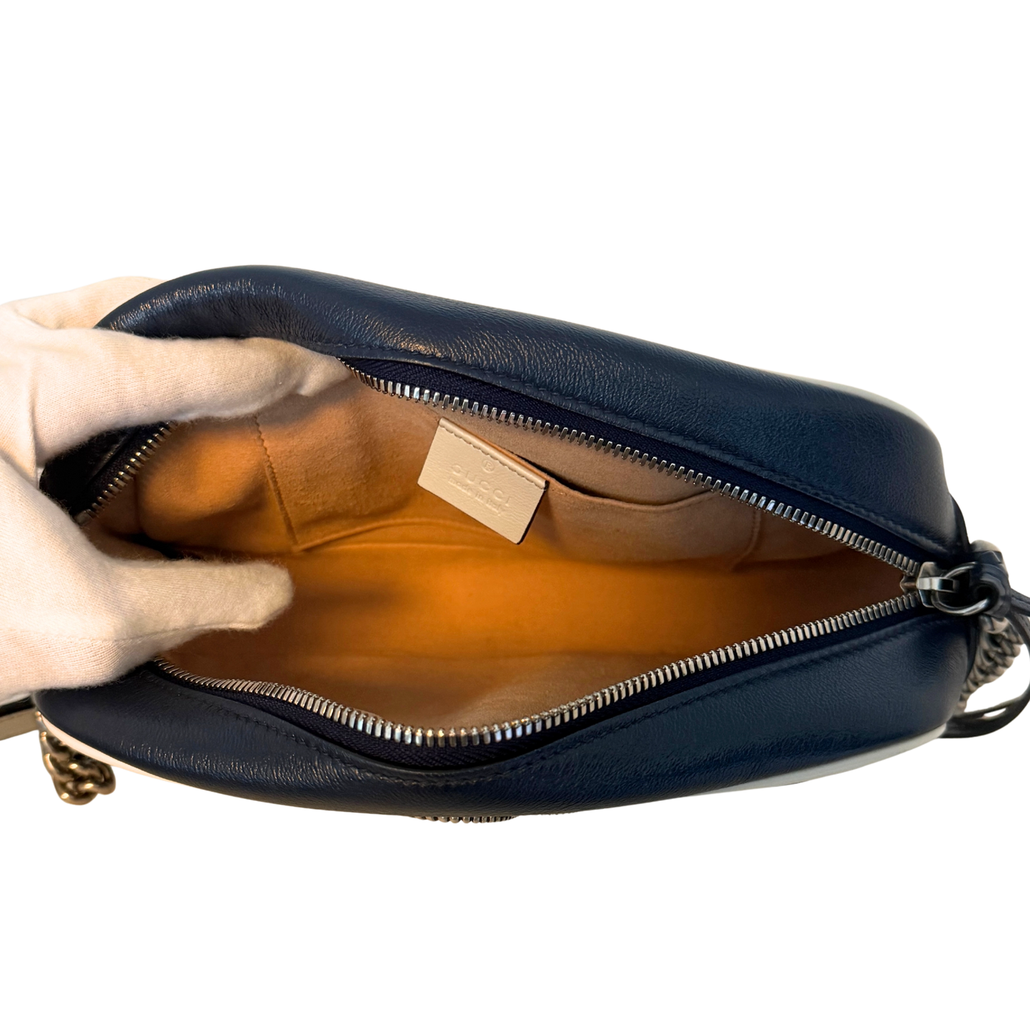 Gucci GG Marmont Torchon Schultertasche Blau / sehr gut Gucci