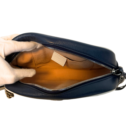 Gucci GG Marmont Torchon Schultertasche Blau / sehr gut Gucci