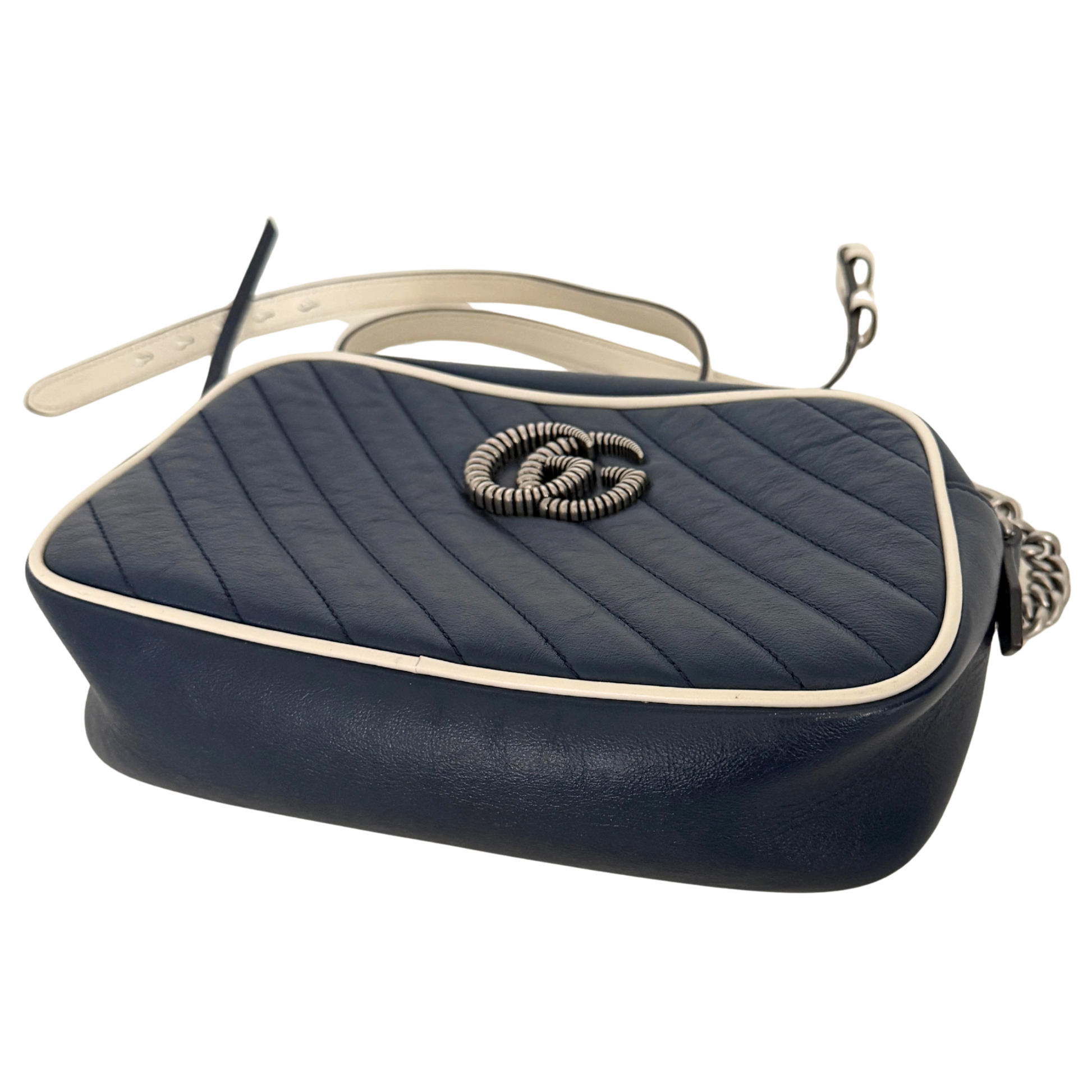 Gucci GG Marmont Torchon Schultertasche Blau / sehr gut Gucci