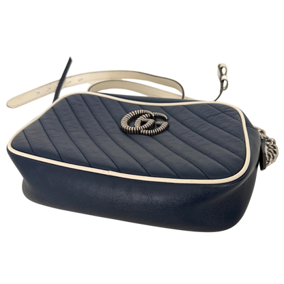 Gucci GG Marmont Torchon Schultertasche Blau / sehr gut Gucci