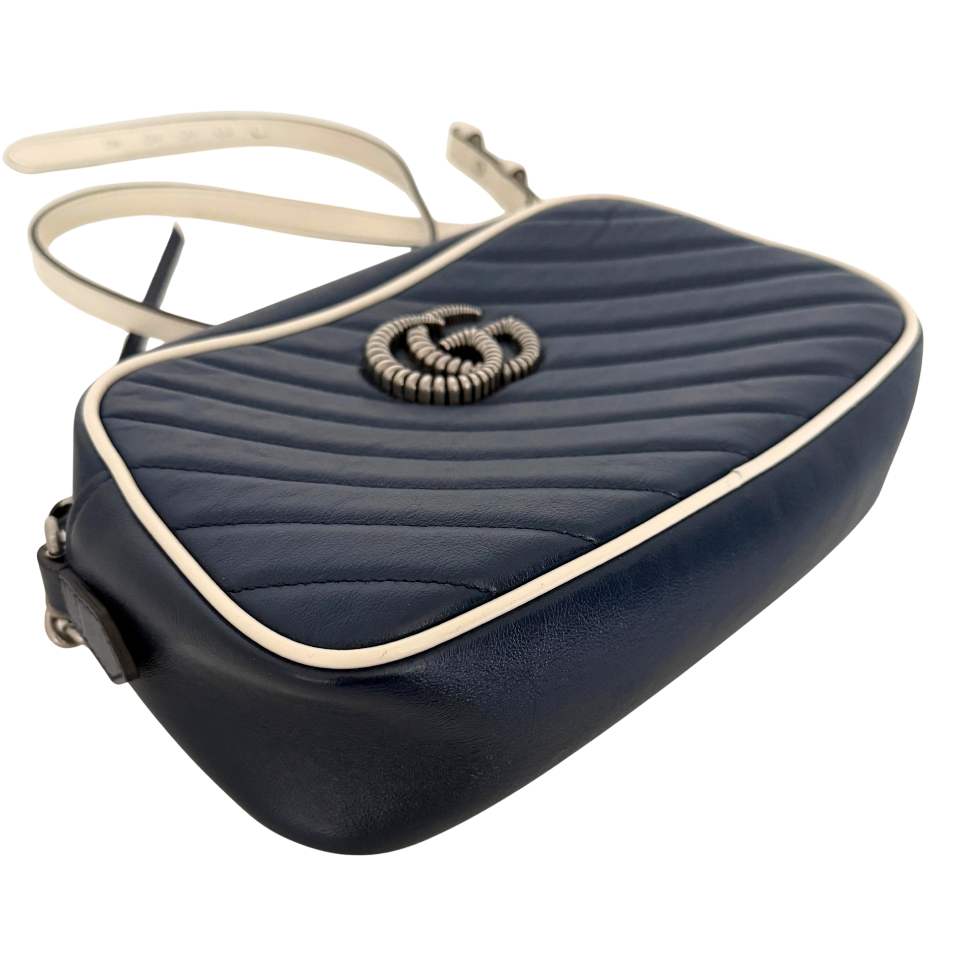 Gucci GG Marmont Torchon Schultertasche Blau / sehr gut Gucci