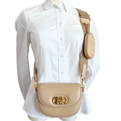 MCM Travia Umhängetasche Beige / sehr gut