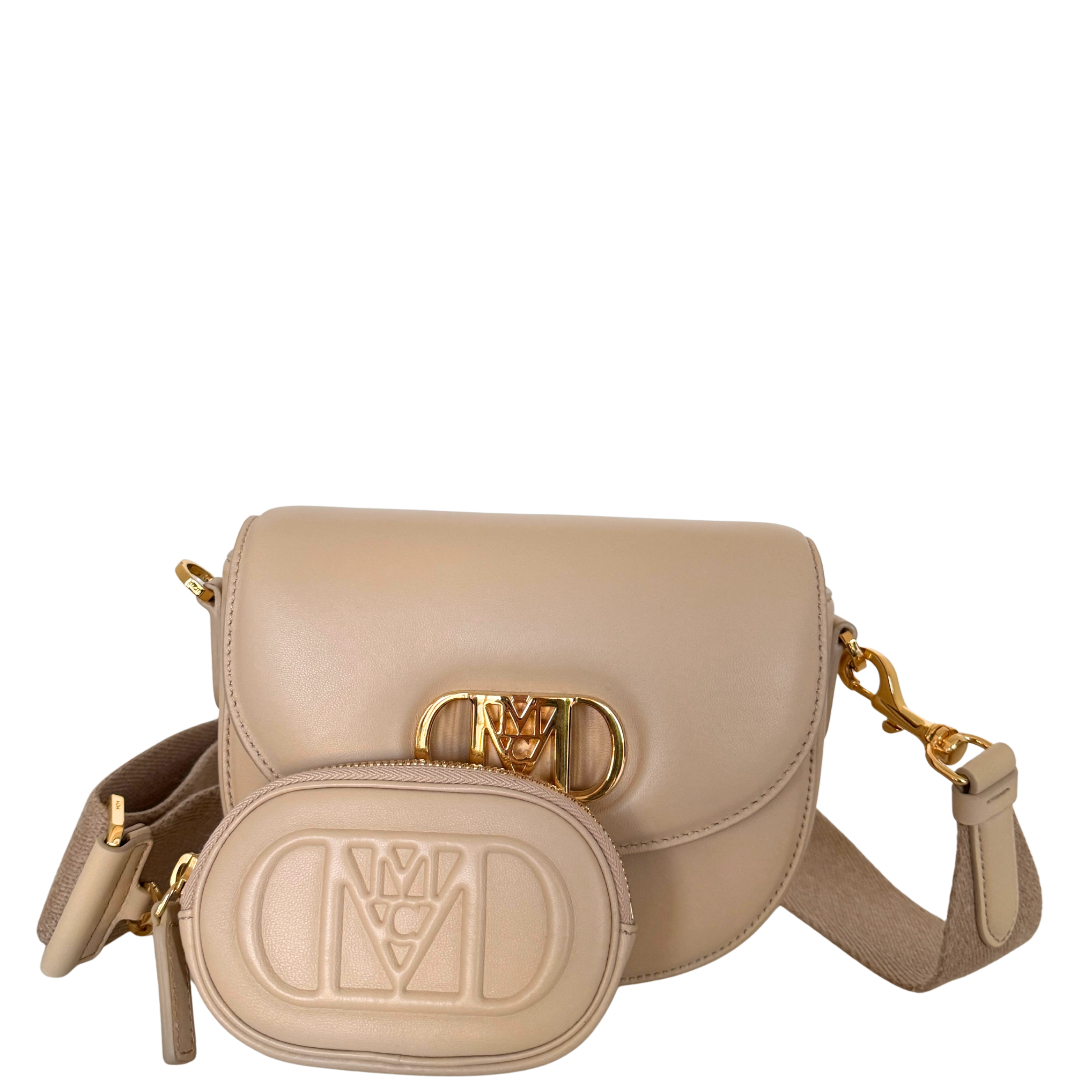 MCM Travia Umhängetasche Beige / sehr gut