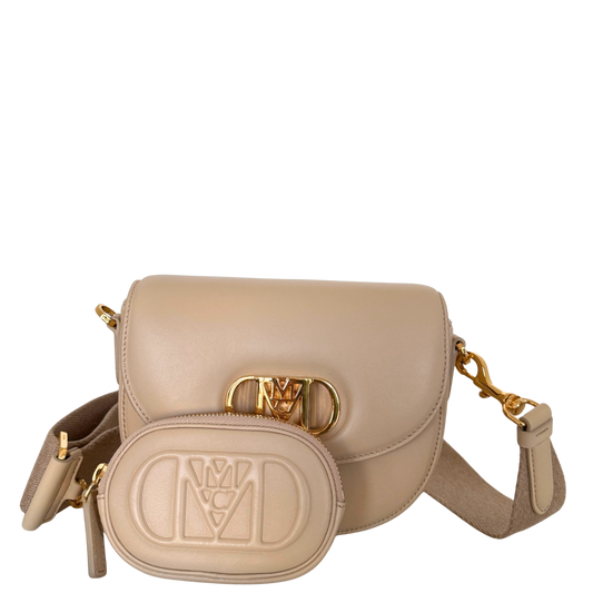 MCM Travia Umhängetasche Beige / sehr gut