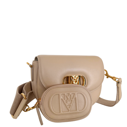 MCM Travia Umhängetasche Beige / sehr gut