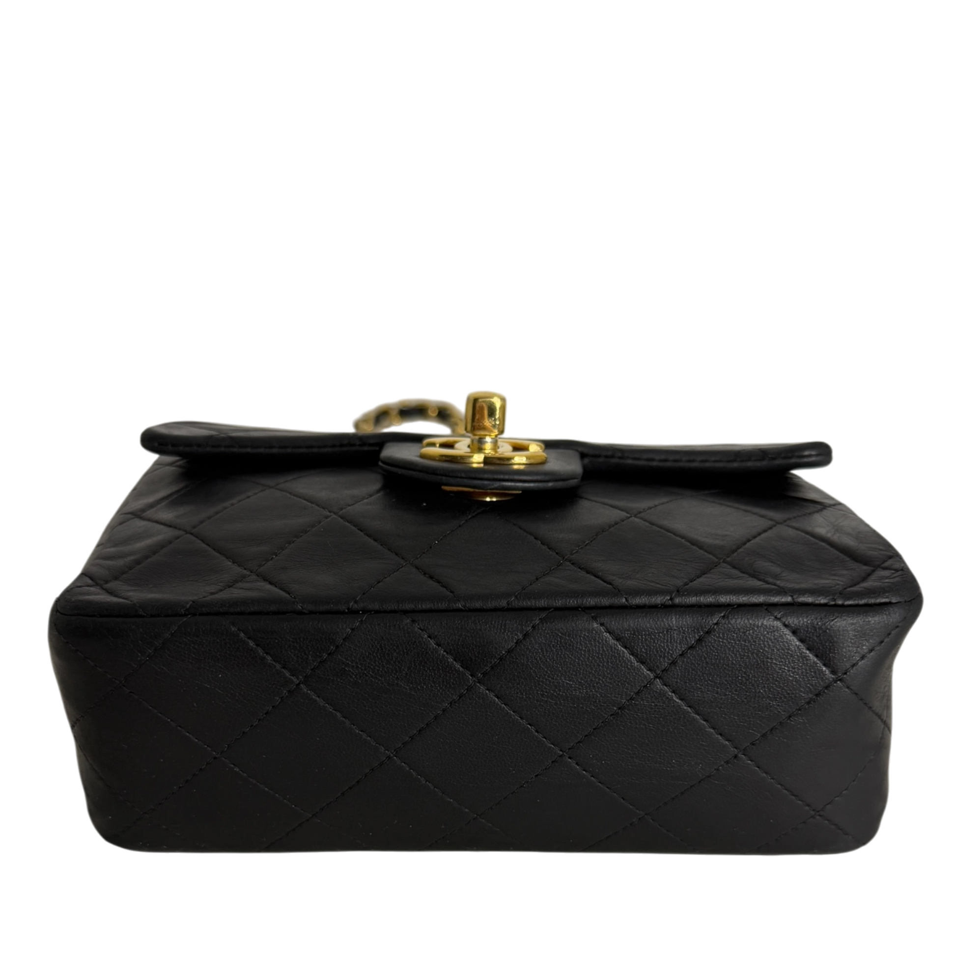 Chanel Timeless Mini Classic Flap schwarz GHW Vintage / gut Chanel
