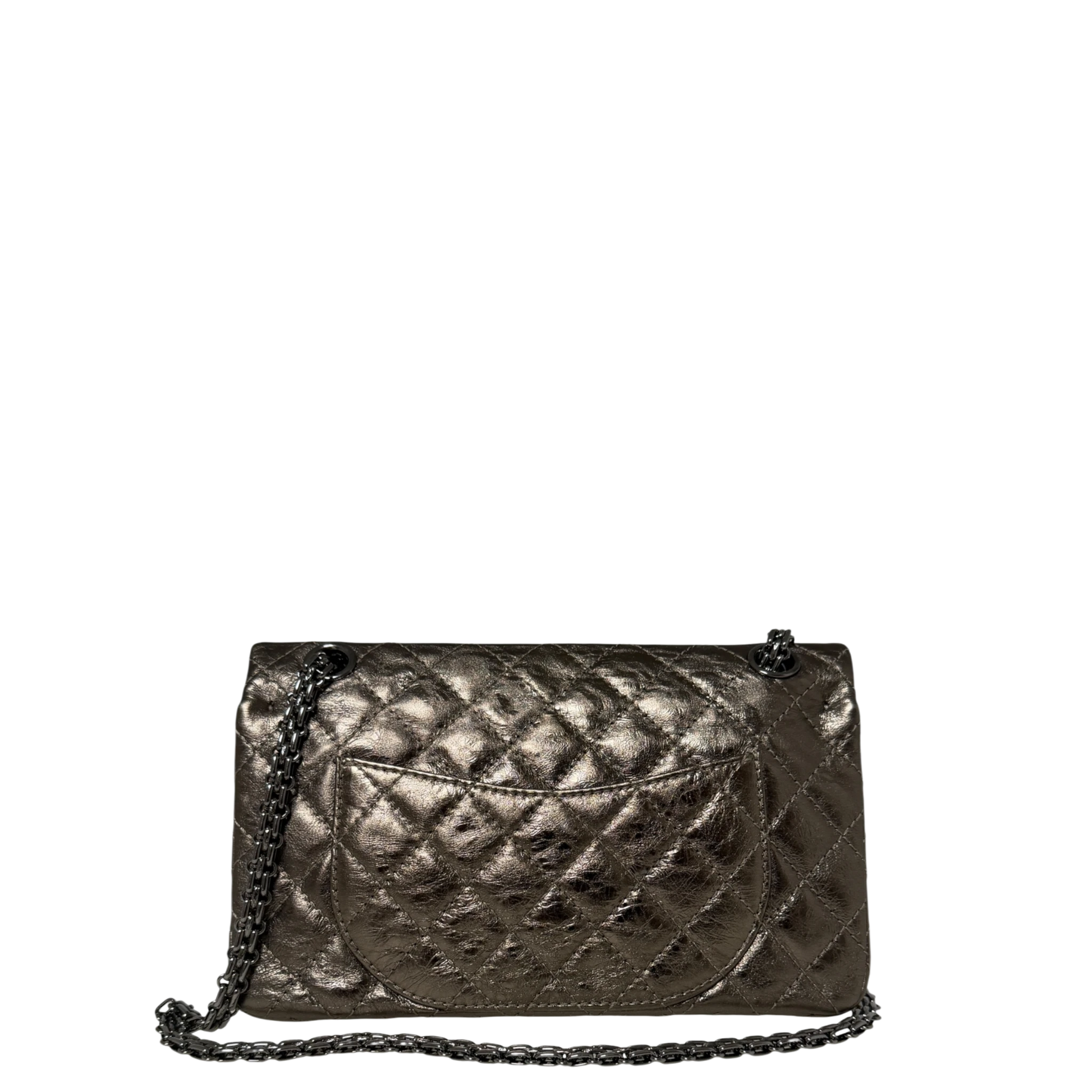 Chanel 2.55 Reissue 224 Classic Double Flap Bag Metallic Bronze / sehr gut Chanel