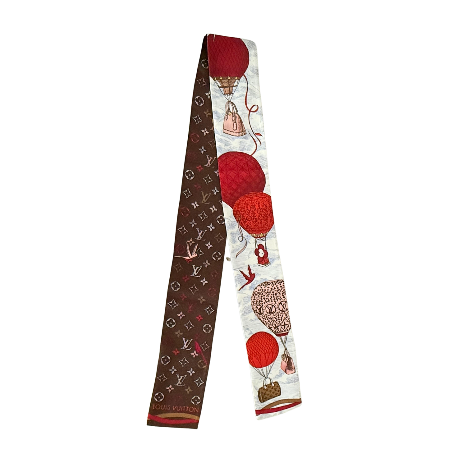 Louis Vuitton Up and Away Bandeau Seide Rot / neuwertig Louis Vuitton