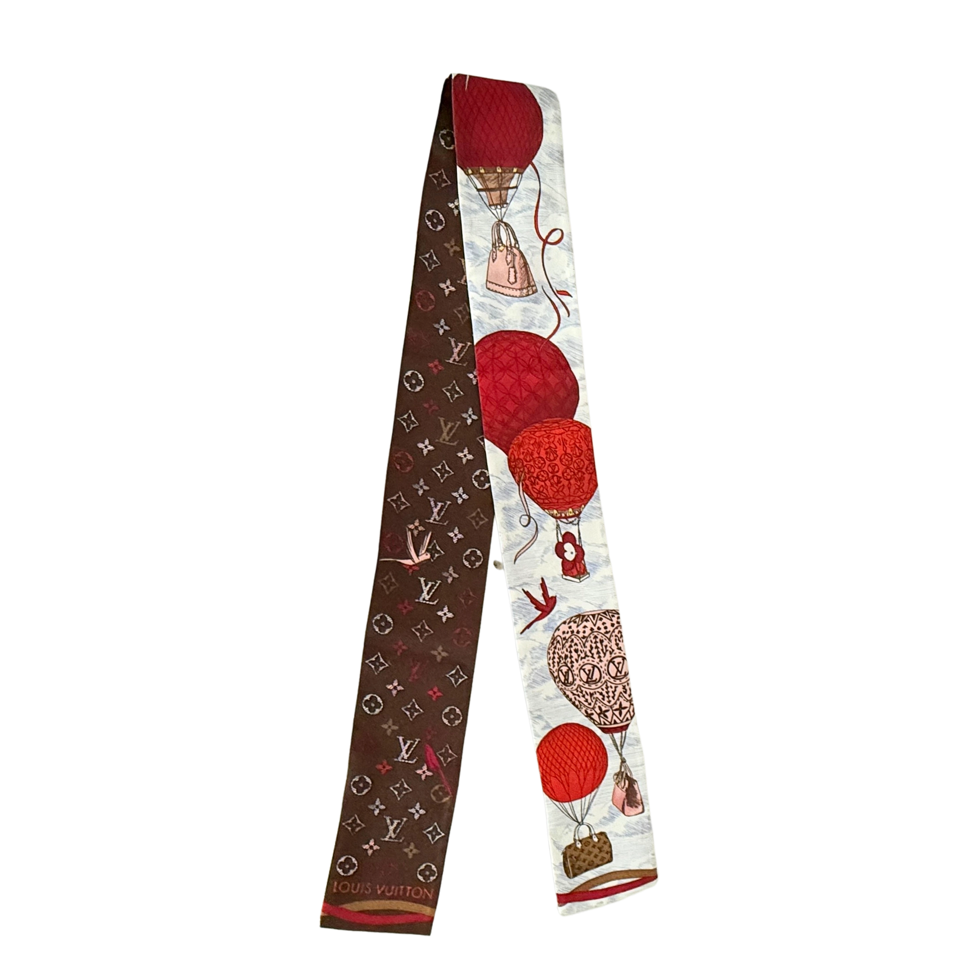 Louis Vuitton Up and Away Bandeau Seide Rot / neuwertig Louis Vuitton