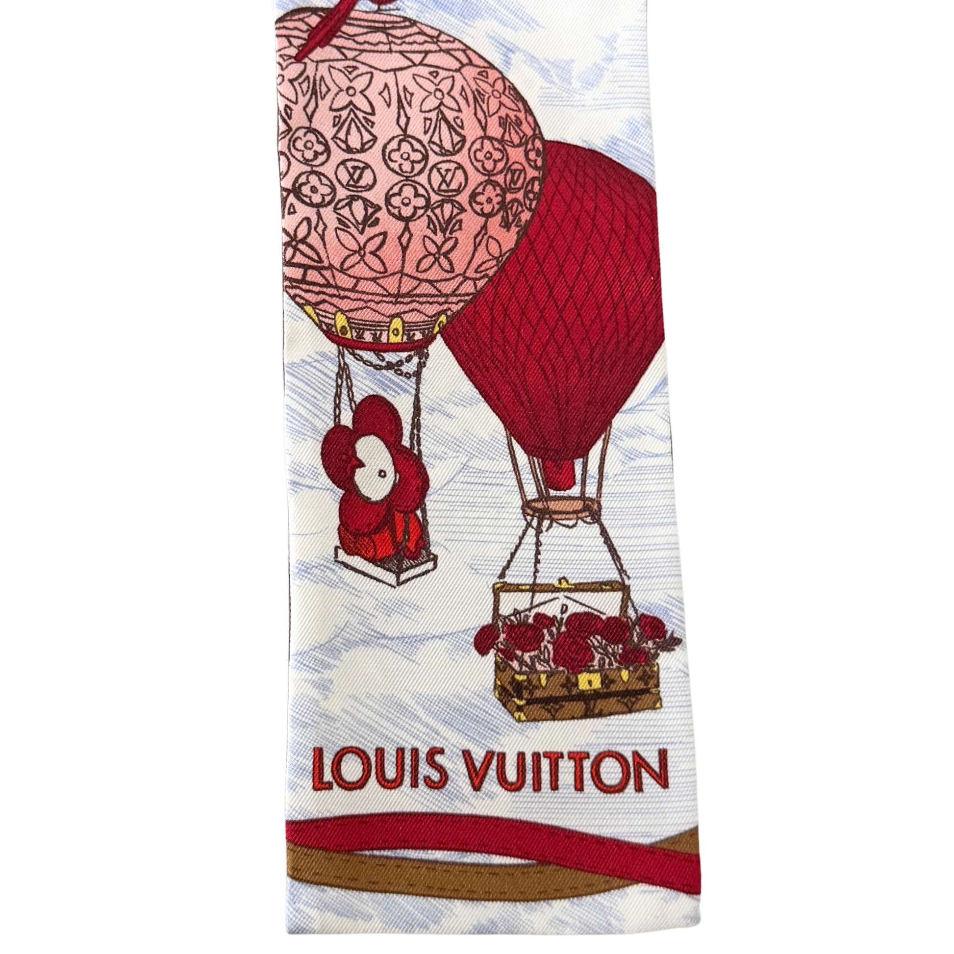 Louis Vuitton Up and Away Bandeau Seide Rot / neuwertig Louis Vuitton