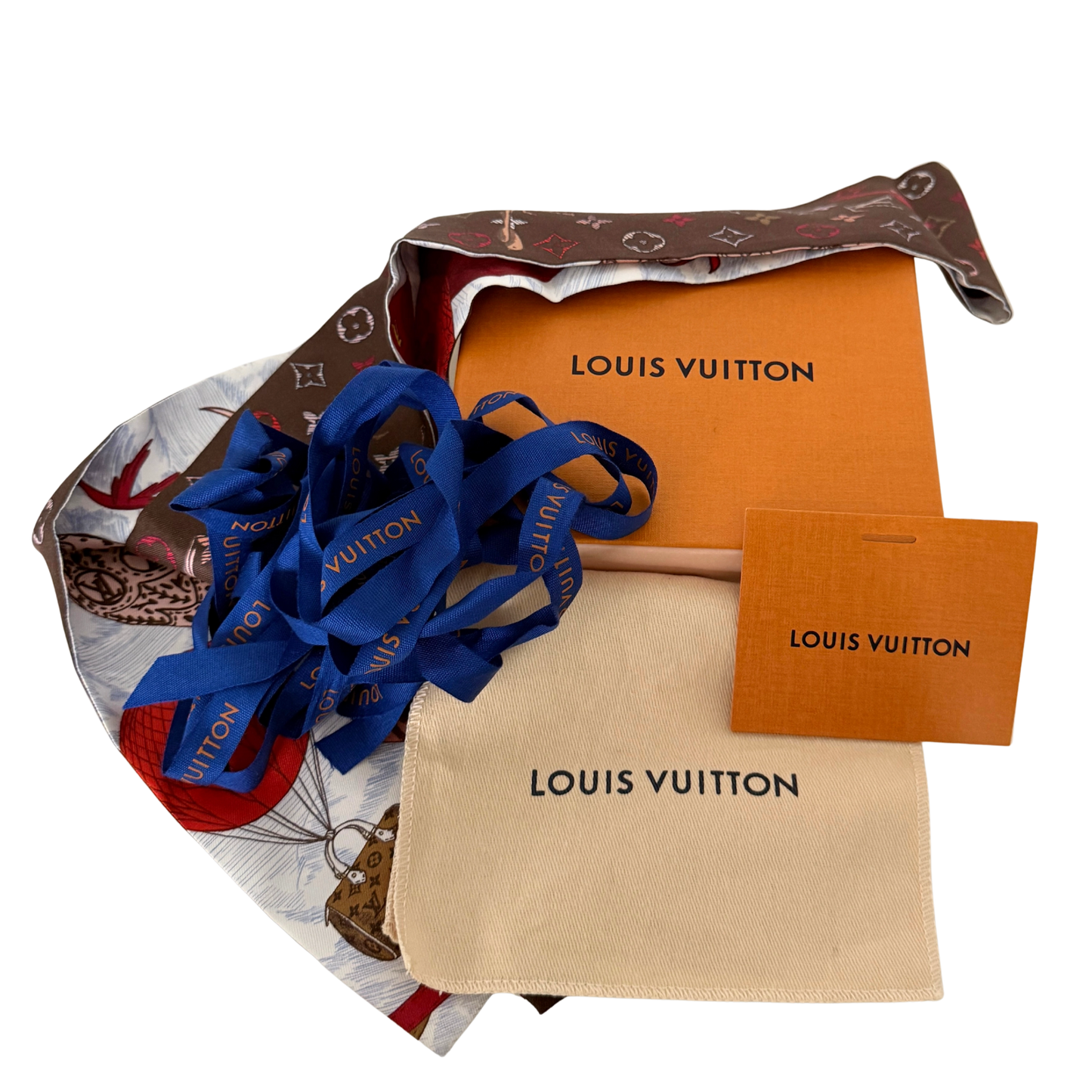 Louis Vuitton Up and Away Bandeau Seide Rot / neuwertig Louis Vuitton