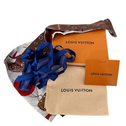 Louis Vuitton Up and Away Bandeau Seide Rot / neuwertig Louis Vuitton