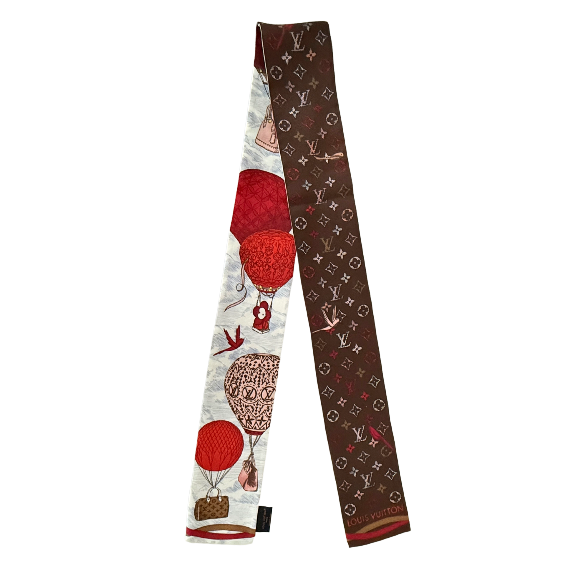 Louis Vuitton Up and Away Bandeau Seide Rot / neuwertig Louis Vuitton