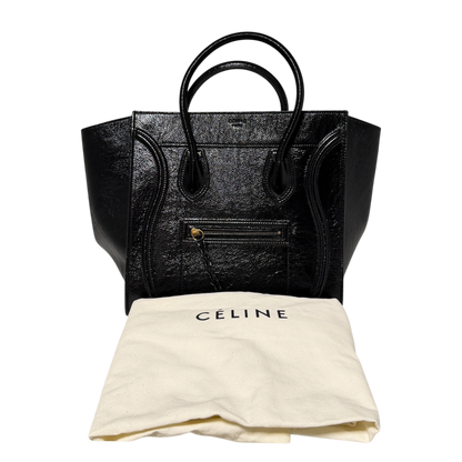 CELINE Luggage Phantom Lackleder Medium schwarz  / neuwertig CELINE