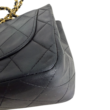 Chanel Timeless Mini Classic Flap schwarz GHW Vintage / gut Chanel