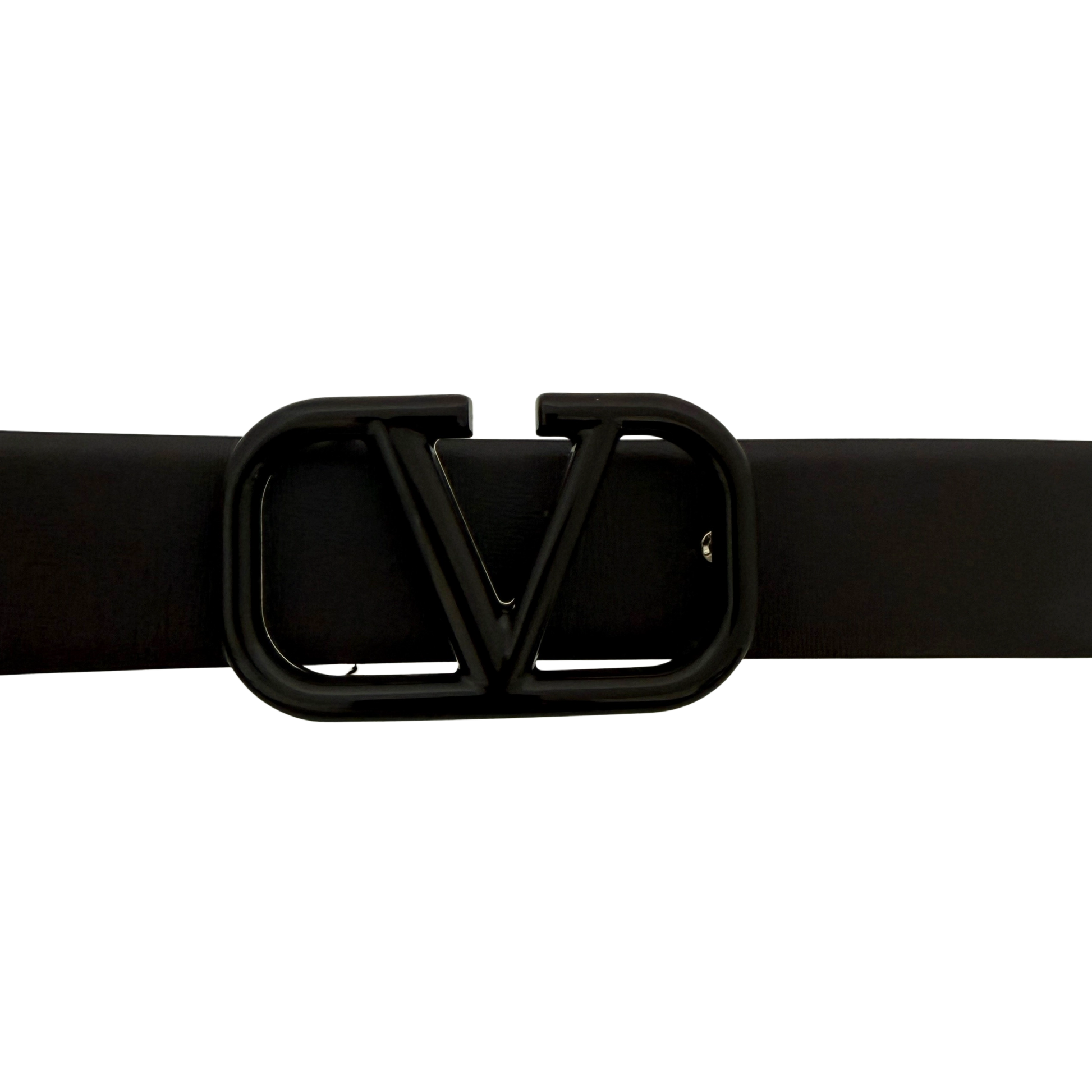 Valentino Garavani VLogo Gürtel aus Leder 80cm Dunkelbraun / neuwertig Valentino