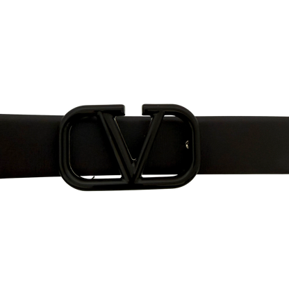 Valentino Garavani VLogo Gürtel aus Leder 80cm Dunkelbraun / neuwertig Valentino