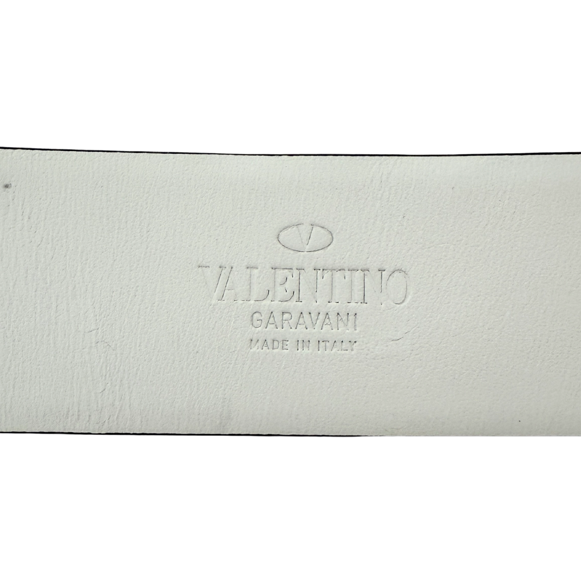 Valentino Garavani VLogo Gürtel aus Leder Weiß / gut Valentino