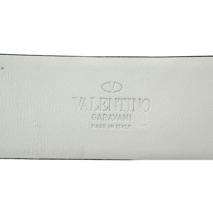 Valentino Garavani VLogo Gürtel aus Leder Weiß / gut Valentino