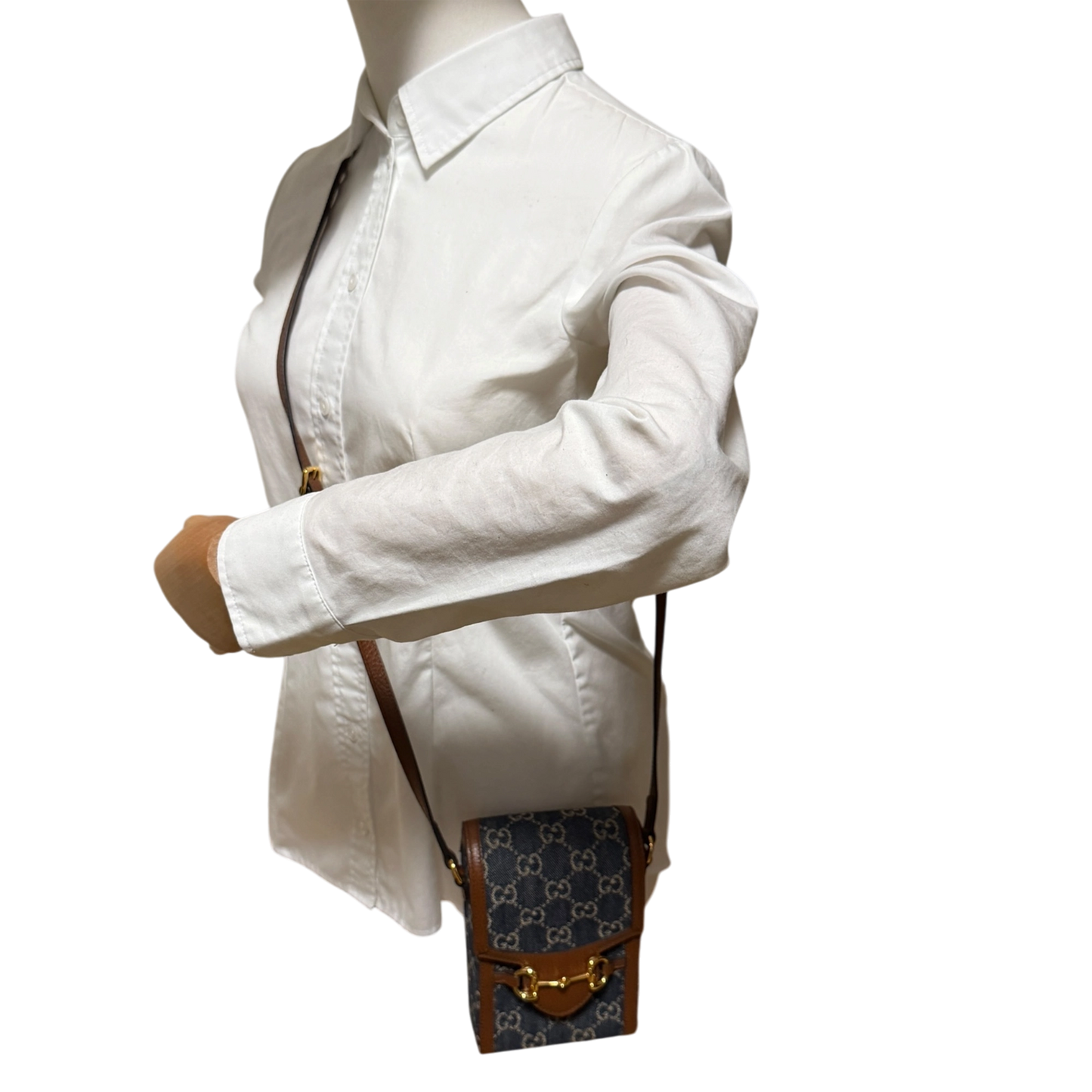 Gucci Mini Horsebit 1955 Denim Crossbody bag / neuwertig Gucci