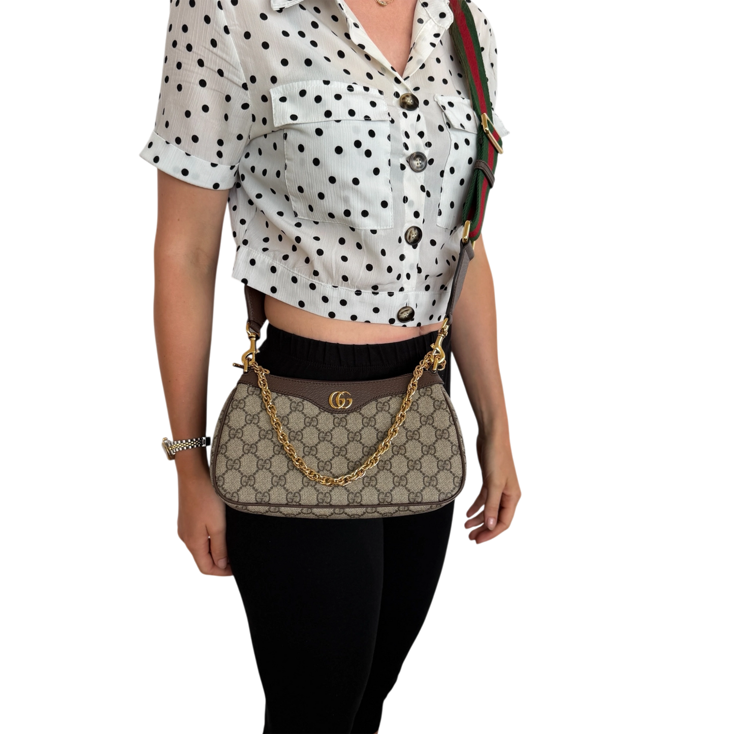 Gucci kleine Ophidia Schultertasche aktuelle Kollektion / neuwertig Gucci