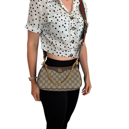 Gucci kleine Ophidia Schultertasche aktuelle Kollektion / neuwertig Gucci