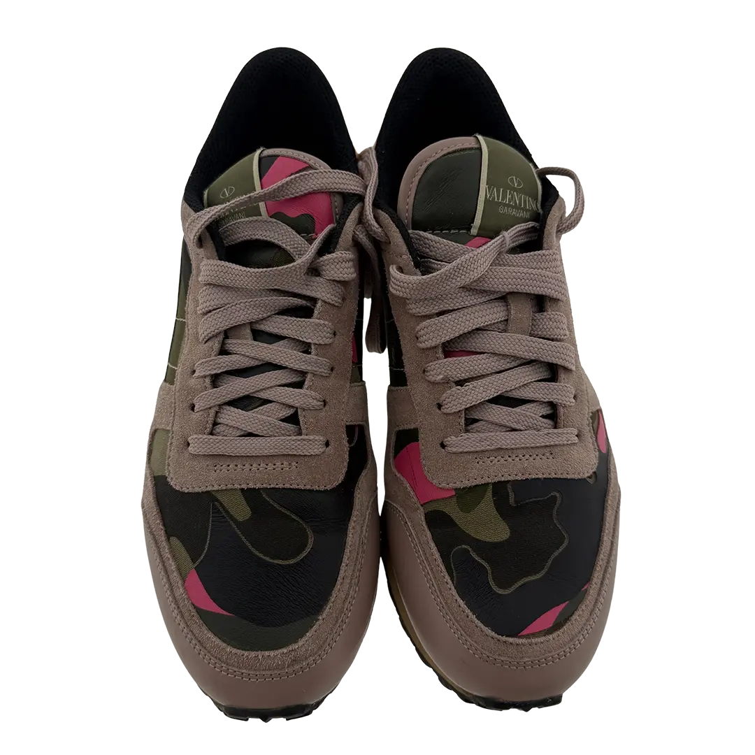 Valentino Garavani Rockrunner Leder Sneaker Camouflage Größe 41 / gut Echtheitscheck