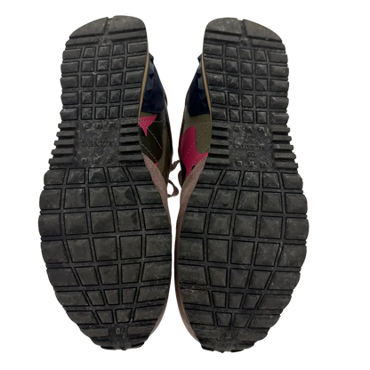 Valentino Garavani Rockrunner Leder Sneaker Camouflage Größe 41 / gut Echtheitscheck