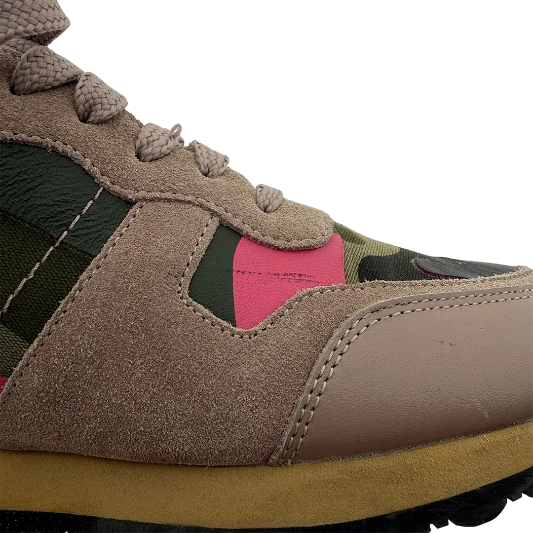 Valentino Garavani Rockrunner Leder Sneaker Camouflage Größe 41 / gut Echtheitscheck
