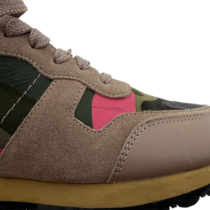 Valentino Garavani Rockrunner Leder Sneaker Camouflage Größe 41 / gut Echtheitscheck